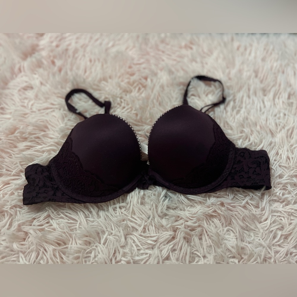 36a dark maroon push up bra
